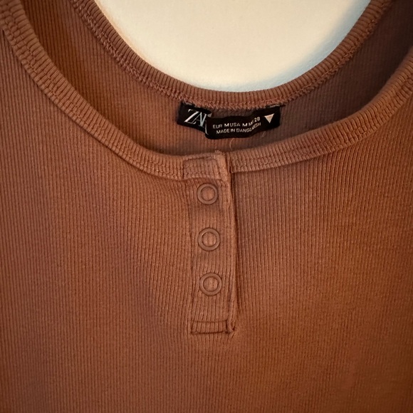 Zara ribbed knit dress brown size M - Picture 2 of 10